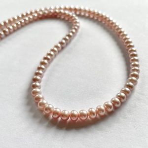 Vintage 14K GF Pink Freshwater Pearl Necklace Baroque